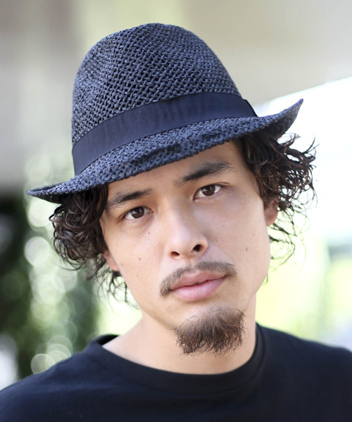 Denime（ドゥニーム）の「ペーパー中折れハット（ハット・メンズ・ブラック/ナチュラル/オフホワイト・FREE）」の3枚目の写真