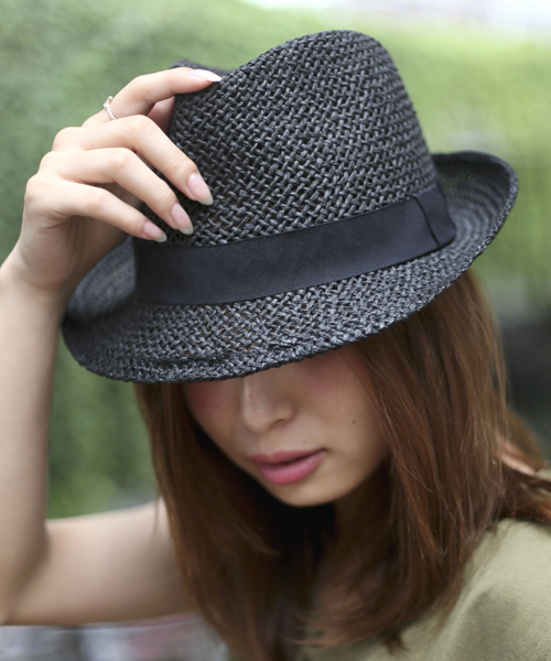 Denime（ドゥニーム）の「ペーパー中折れハット（ハット・メンズ・ブラック/ナチュラル/オフホワイト・FREE）」の7枚目の写真