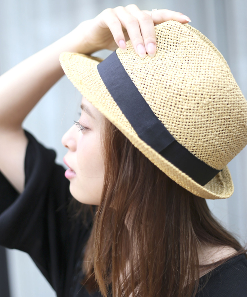 Denime（ドゥニーム）の「ペーパー中折れハット（ハット・メンズ・ブラック/ナチュラル/オフホワイト・FREE）」の10枚目の写真