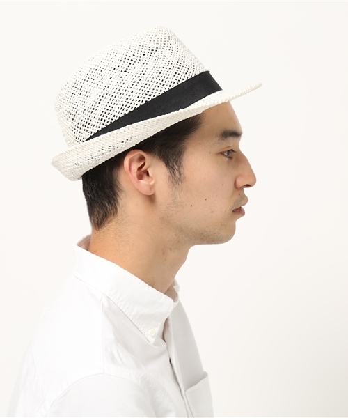 Denime（ドゥニーム）の「ペーパー中折れハット（ハット・メンズ・ブラック/ナチュラル/オフホワイト・FREE）」の4枚目の写真