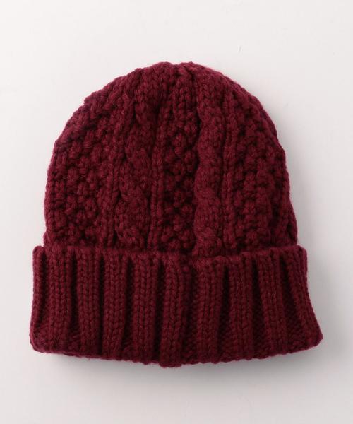 coen(コーエン)の「【coen kids】ソフトアクリルケーブルニットワッチ(ニットキャップ/ビーニー・キッズ・グレー/ベージュ/ワインレッド/ネイビー・FREE)」の5枚目の写真