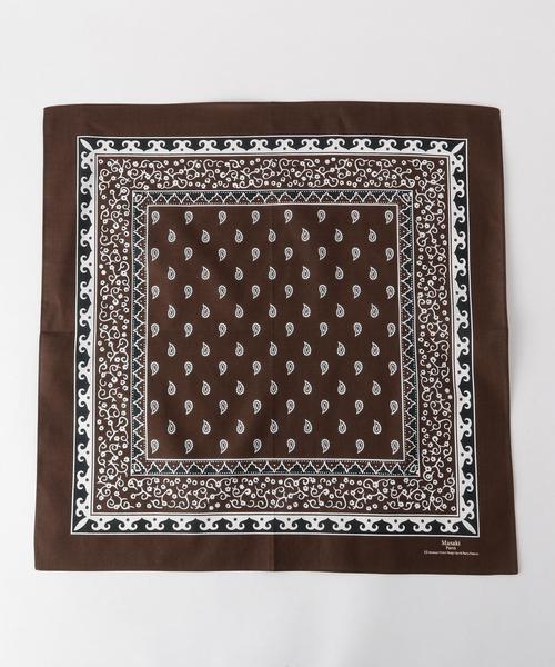 Masaki Matsushima(マサキマツシマ)の「<Masaki Matsushima(マサキ マツシマ)> CTN BANDANA(バンダナ/スカーフ・メンズ・ベージュ/イエロー/ネイビー/ブラウン/ライム/ブラック/ライトブルー/オレンジ系その他・FREE)」の3枚目の写真