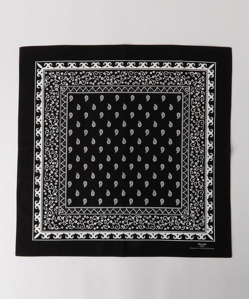 Masaki Matsushima(マサキマツシマ)の「<Masaki Matsushima(マサキ マツシマ)> CTN BANDANA(バンダナ/スカーフ・メンズ・ベージュ/イエロー/ネイビー/ブラウン/ライム/ブラック/ライトブルー/オレンジ系その他・FREE)」の2枚目の写真