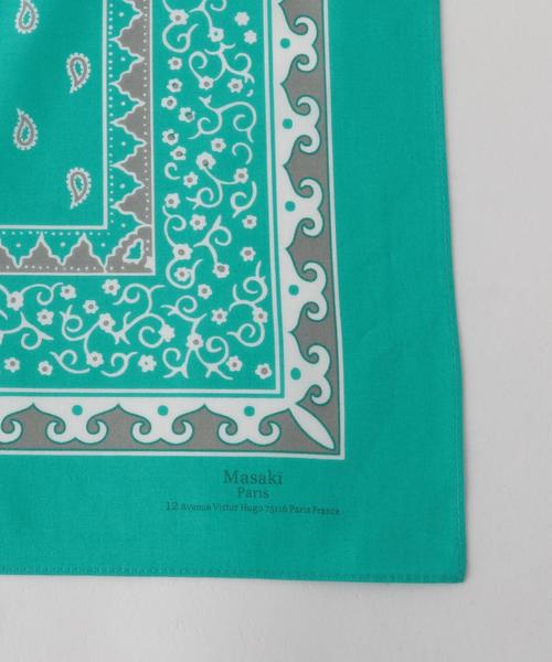 Masaki Matsushima(マサキマツシマ)の「<Masaki Matsushima(マサキ マツシマ)> CTN BANDANA(バンダナ/スカーフ・メンズ・ベージュ/イエロー/ネイビー/ブラウン/ライム/ブラック/ライトブルー/オレンジ系その他・FREE)」の9枚目の写真