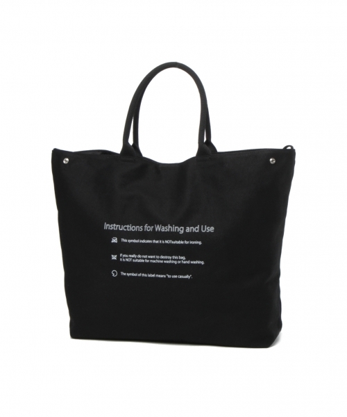 RAGEBLUE（レイジブルー）の「＜2WAY仕様＞キャンバスオーバーショルダー/トートバッグ/762937（ショルダーバッグ・メンズ・オフホワイト/ブラック・FREE）」の2枚目の写真