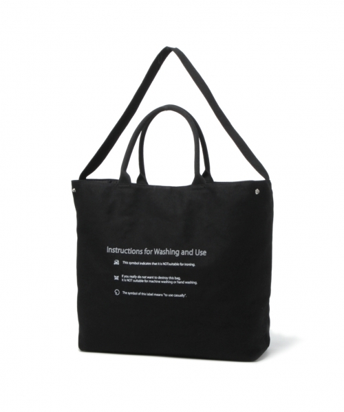 RAGEBLUE（レイジブルー）の「＜2WAY仕様＞キャンバスオーバーショルダー/トートバッグ/762937（ショルダーバッグ・メンズ・オフホワイト/ブラック・FREE）」の3枚目の写真