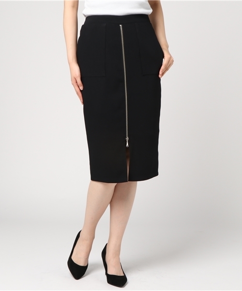 GUILD PRIME（ギルドプライム）の「◆雑誌掲載◆【GUILD PRIME】WOMENS フロントジップスカート（スカート・レディース・ブラック/レッド・36/34）」の13枚目の写真