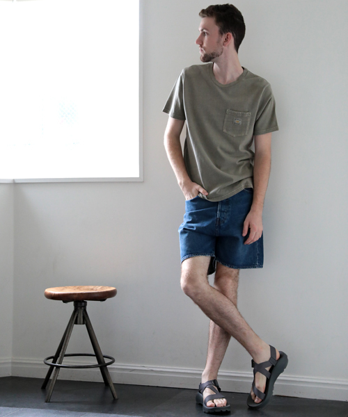 Denime（ドゥニーム）の「ヘビーウェイト天竺ピグメントポケットTシャツ（Tシャツ/カットソー・メンズ・オレンジ/ベージュ/ブラック/グリーン/オフホワイト・LARGE/MEDIUM/X-LARGE）」の18枚目の写真