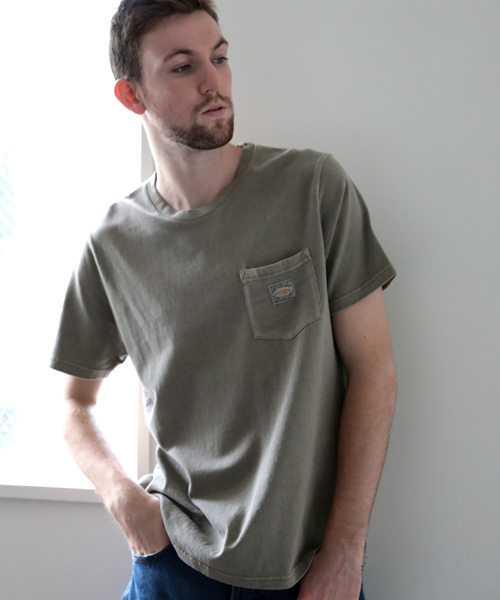 Denime（ドゥニーム）の「ヘビーウェイト天竺ピグメントポケットTシャツ（Tシャツ/カットソー・メンズ・オレンジ/ベージュ/ブラック/グリーン/オフホワイト・LARGE/MEDIUM/X-LARGE）」の19枚目の写真