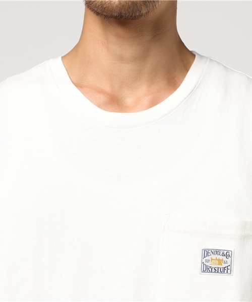 Denime（ドゥニーム）の「ヘビーウェイト天竺ピグメントポケットTシャツ（Tシャツ/カットソー・メンズ・オレンジ/ベージュ/ブラック/グリーン/オフホワイト・LARGE/MEDIUM/X-LARGE）」の8枚目の写真