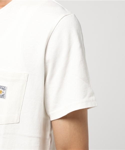 Denime（ドゥニーム）の「ヘビーウェイト天竺ピグメントポケットTシャツ（Tシャツ/カットソー・メンズ・オレンジ/ベージュ/ブラック/グリーン/オフホワイト・LARGE/MEDIUM/X-LARGE）」の9枚目の写真