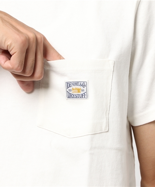 Denime（ドゥニーム）の「ヘビーウェイト天竺ピグメントポケットTシャツ（Tシャツ/カットソー・メンズ・オレンジ/ベージュ/ブラック/グリーン/オフホワイト・LARGE/MEDIUM/X-LARGE）」の10枚目の写真