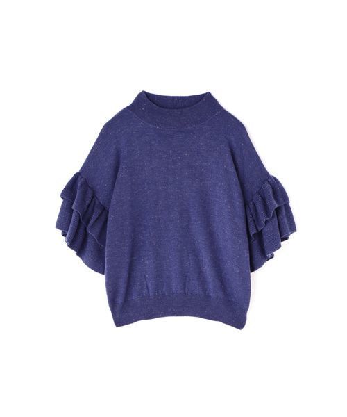 FREE'S MART（フリーズマート）の「アンジェリーナ袖フリルニット（ニット/セーター・レディース・ブラック/ベージュ/ピンク/ブルー・FREE）」の3枚目の写真