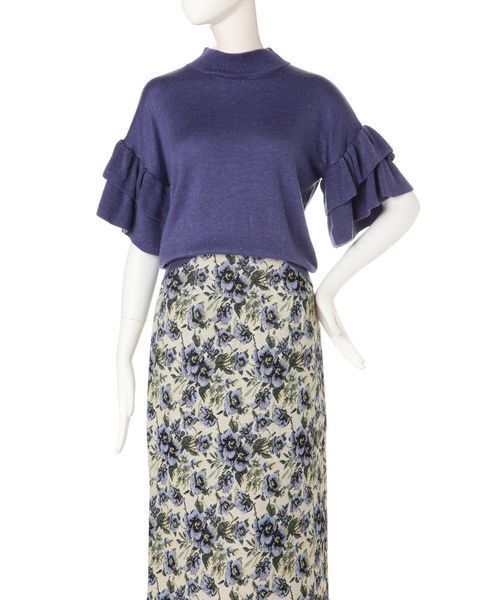 FREE'S MART（フリーズマート）の「アンジェリーナ袖フリルニット（ニット/セーター・レディース・ブラック/ベージュ/ピンク/ブルー・FREE）」の16枚目の写真