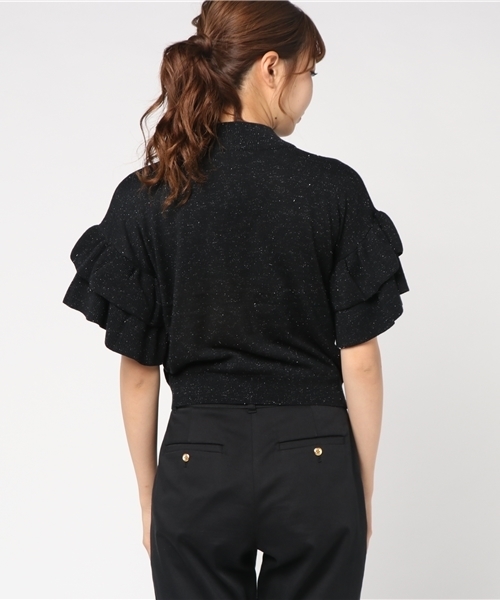 FREE'S MART（フリーズマート）の「アンジェリーナ袖フリルニット（ニット/セーター・レディース・ブラック/ベージュ/ピンク/ブルー・FREE）」の7枚目の写真