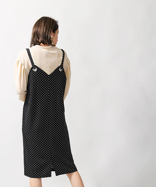 WEGO（ウィゴー）の「WEGO/リングジャンパースカート（ジャンパースカート・レディース・ブラック/ドット・FREE）」の10枚目の写真