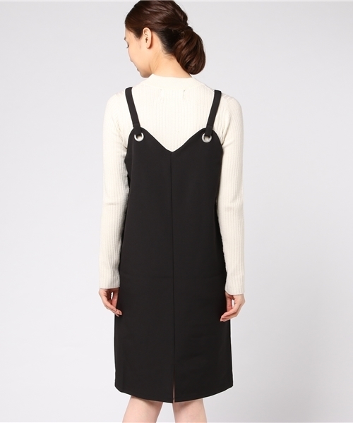 WEGO（ウィゴー）の「WEGO/リングジャンパースカート（ジャンパースカート・レディース・ブラック/ドット・FREE）」の4枚目の写真