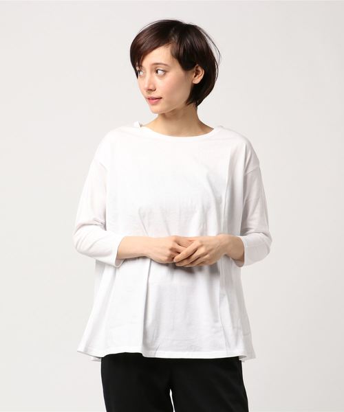 contra bo nepre(コントラ ボ ネプレ )の「clam basic cutsew WH(Tシャツ/カットソー・レディース・ホワイト・FREE)」の4枚目の写真