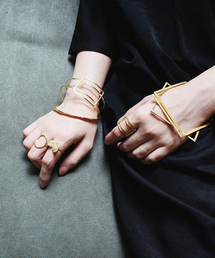 contra bo nepre（コントラ ボ ネプレ ）の「clunx bangle flat square 3set / クランク バングル スクエア 3セット（バングル/リストバンド）」