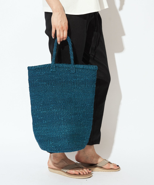 CIAOPANIC（チャオパニック）の「サイザル12INCハンドル（かごバッグ・レディース・ターコイズブルー/ピンク/レモンイエロー・FREE）」の2枚目の写真