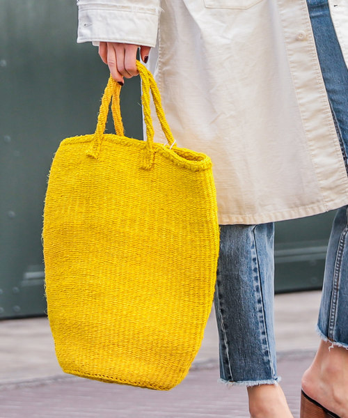 CIAOPANIC（チャオパニック）の「サイザル12INCハンドル（かごバッグ・レディース・ターコイズブルー/ピンク/レモンイエロー・FREE）」の3枚目の写真