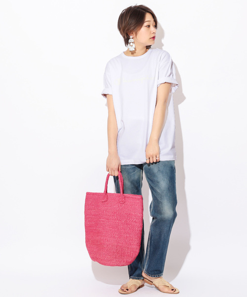 CIAOPANIC（チャオパニック）の「サイザル12INCハンドル（かごバッグ・レディース・ターコイズブルー/ピンク/レモンイエロー・FREE）」の13枚目の写真