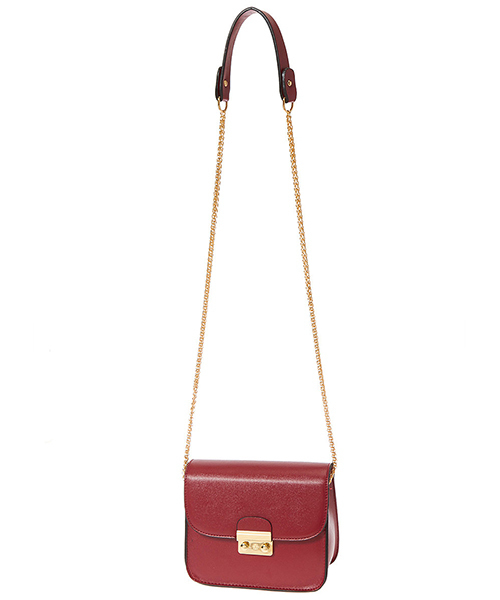 fifth（フィフス）の「フラップチェーンミドルショルダーバッグ（ショルダーバッグ・レディース・ブラック/パープル/レッド/ピンク/グレー/グリーン・FREE）」の6枚目の写真