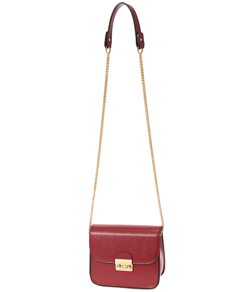 fifth（フィフス）の「フラップチェーンミドルショルダーバッグ（ショルダーバッグ・レディース・ブラック/パープル/レッド/ピンク/グレー/グリーン・FREE）」の16枚目の写真