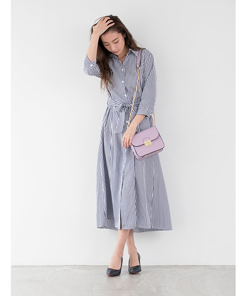 fifth（フィフス）の「フラップチェーンミドルショルダーバッグ（ショルダーバッグ・レディース・ブラック/パープル/レッド/ピンク/グレー/グリーン・FREE）」の7枚目の写真