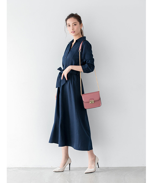 fifth（フィフス）の「フラップチェーンミドルショルダーバッグ（ショルダーバッグ・レディース・ブラック/パープル/レッド/ピンク/グレー/グリーン・FREE）」の10枚目の写真