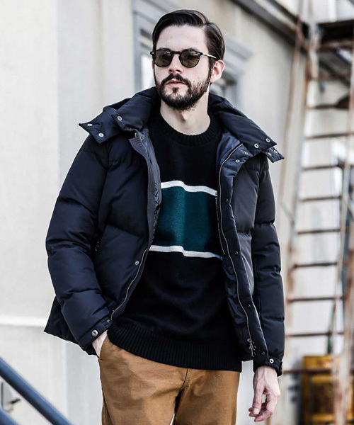 MR.OLIVE（ミスターオリーブ）の「WATER PROOF MICRO TWILL / 2 WAY DOWN JACKET（ダウンジャケット/コート・メンズ・ブラック/ベージュ/ネイビー/レッド・SMALL/MEDIUM/LARGE/X-LARGE）」の22枚目の写真