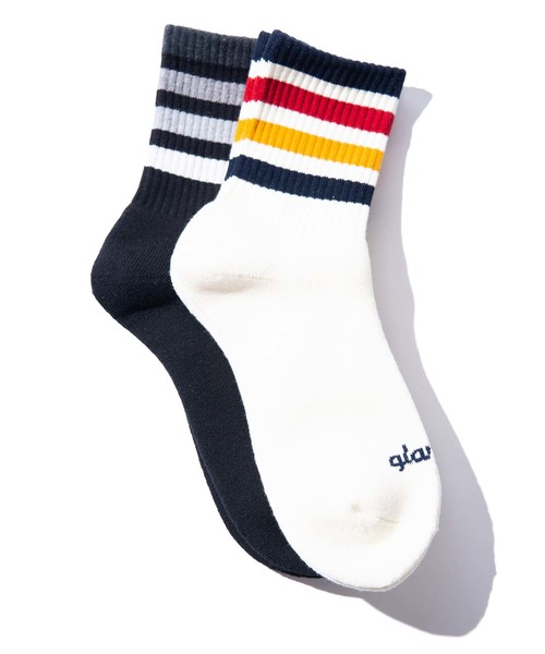 glamb(グラム)の「Lex socks / レックスソックス(ソックス/靴下・メンズ・ホワイト/ブラック・FREE)」の3枚目の写真