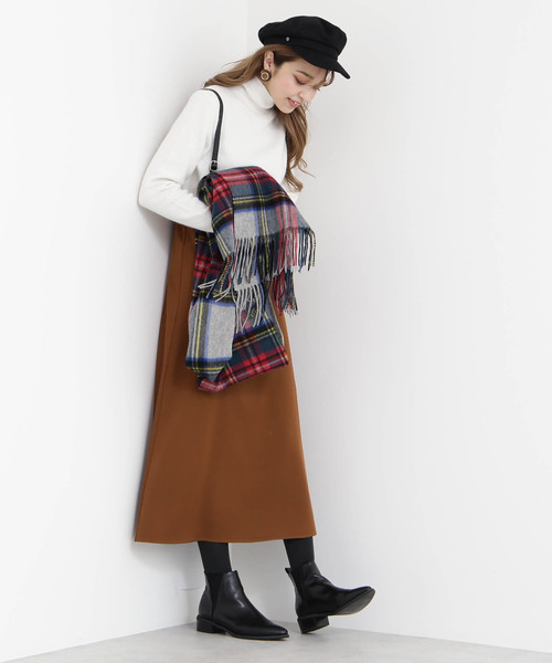 N.(N. Natural Beauty Basic)(エヌエヌナチュラルビューティーベーシック)の「サスペンダー付スカート(ジャンパースカート・レディース・ブラック/ブラウン・MEDIUM)」の13枚目の写真