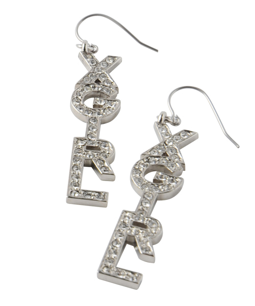 X-girl（エックスガール）の「LINED LOGO EARRINGS（ピアス（両耳用）・レディース・シルバー/ゴールド・ONE SIZE）」の4枚目の写真