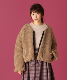 OLIVE des OLIVE | [WEB限定] ボアVネックブルゾン(ブルゾン)