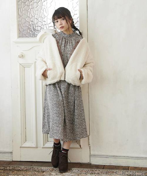 OLIVE des OLIVE（オリーブデオリーブ）の「[WEB限定] ボアVネックブルゾン（ブルゾン・レディース・ブラウン/キナリ・FREE）」の19枚目の写真