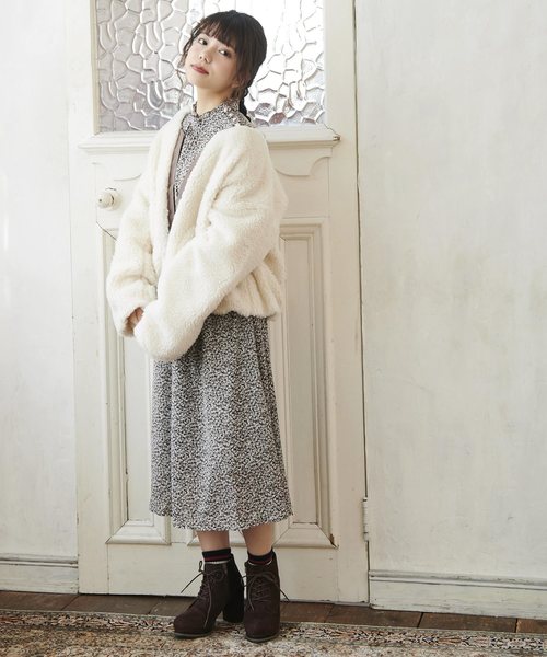 OLIVE des OLIVE（オリーブデオリーブ）の「[WEB限定] ボアVネックブルゾン（ブルゾン・レディース・ブラウン/キナリ・FREE）」の21枚目の写真