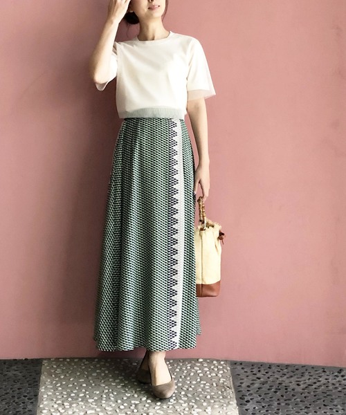 PICCIN（ピッチン）の「幾何学プリントスカート（スカート・レディース・グリーン系その他/オレンジ系その他・MEDIUM）」の8枚目の写真