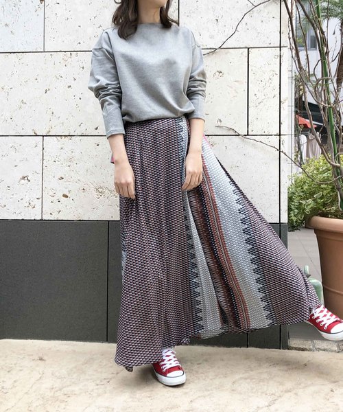 PICCIN（ピッチン）の「幾何学プリントスカート（スカート・レディース・グリーン系その他/オレンジ系その他・MEDIUM）」の11枚目の写真