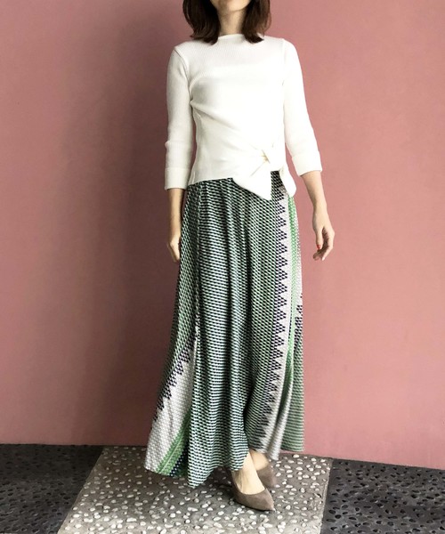 PICCIN（ピッチン）の「幾何学プリントスカート（スカート・レディース・グリーン系その他/オレンジ系その他・MEDIUM）」の14枚目の写真
