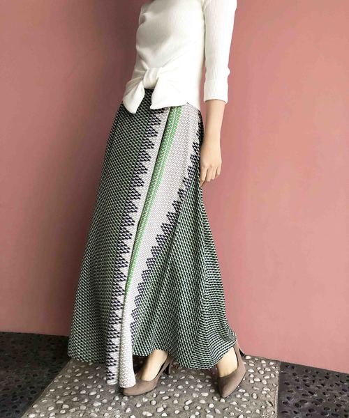 PICCIN（ピッチン）の「幾何学プリントスカート（スカート・レディース・グリーン系その他/オレンジ系その他・MEDIUM）」の17枚目の写真