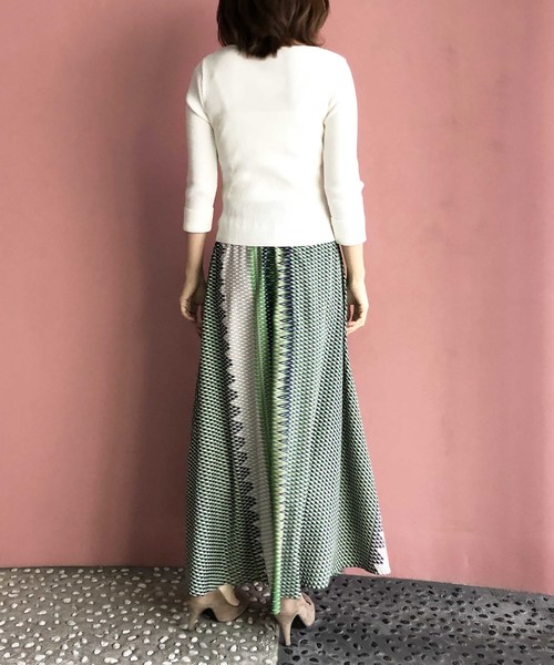 PICCIN（ピッチン）の「幾何学プリントスカート（スカート・レディース・グリーン系その他/オレンジ系その他・MEDIUM）」の18枚目の写真