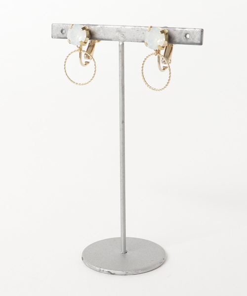 tone(トーン)の「【nocca】jewelry ring earring(イヤリング・レディース・ホワイト/ピンク/ブルー・FREE)」の2枚目の写真