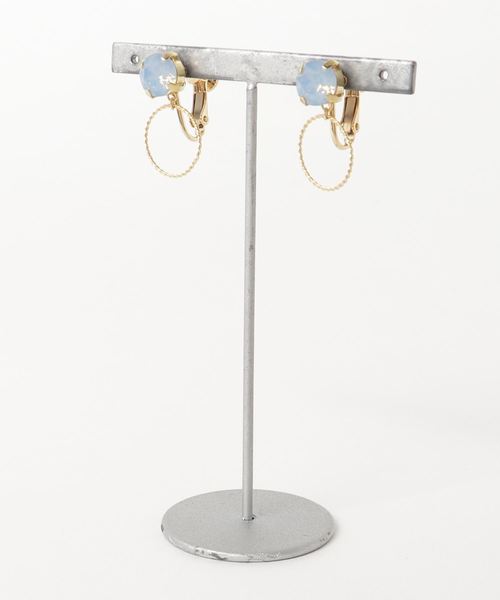 tone(トーン)の「【nocca】jewelry ring earring(イヤリング・レディース・ホワイト/ピンク/ブルー・FREE)」の3枚目の写真