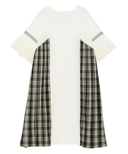 Candy Stripper(キャンディストリッパー)の「CHECK PLEATS SWITCHED ワンピース(ワンピース・レディース・ホワイト/ブラック・2)」の9枚目の写真