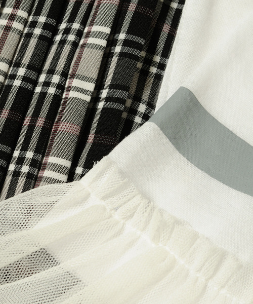 Candy Stripper(キャンディストリッパー)の「CHECK PLEATS SWITCHED ワンピース(ワンピース・レディース・ホワイト/ブラック・2)」の4枚目の写真