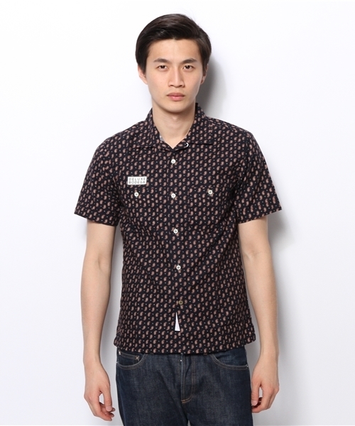 And A（アンドエー）の「S/S ペーズリーシャツ (DELUXE for Bodega)（シャツ/ブラウス・メンズ・ネイビー/マスタード・Msize/Lsize）」の7枚目の写真