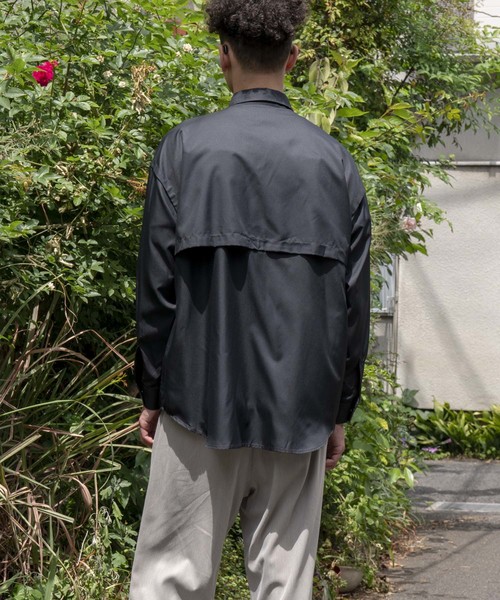 MAISON SPECIAL（メゾンスペシャル）の「LIMONTA/リモンタ ユーティリティーシャツ【MAISON SPECIAL/メゾンスペシャル】（シャツ/ブラウス・メンズ・ブラック/チャコールグレー・46/48）」の9枚目の写真