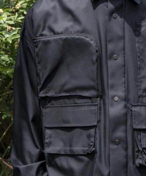 MAISON SPECIAL（メゾンスペシャル）の「LIMONTA/リモンタ ユーティリティーシャツ【MAISON SPECIAL/メゾンスペシャル】（シャツ/ブラウス・メンズ・ブラック/チャコールグレー・46/48）」の11枚目の写真