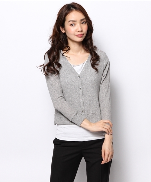 Demi-Luxe BEAMS（デミルクス ビームス）の「○Demi-Luxe BEAMS / ブローインショート カーディガン（カーディガン/ボレロ・レディース・グレー/イエロー/ブルー系その他・ONE SIZE）」の13枚目の写真